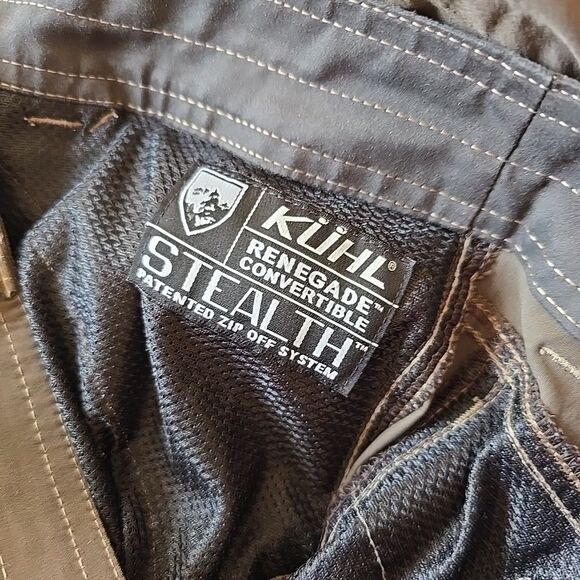 KUHL RENEGADE STEALTH MEN 34/32 CONVERTIBLE NYLON CARGO PANTS SHORTS ZIP OFF - Picture 8 of 9